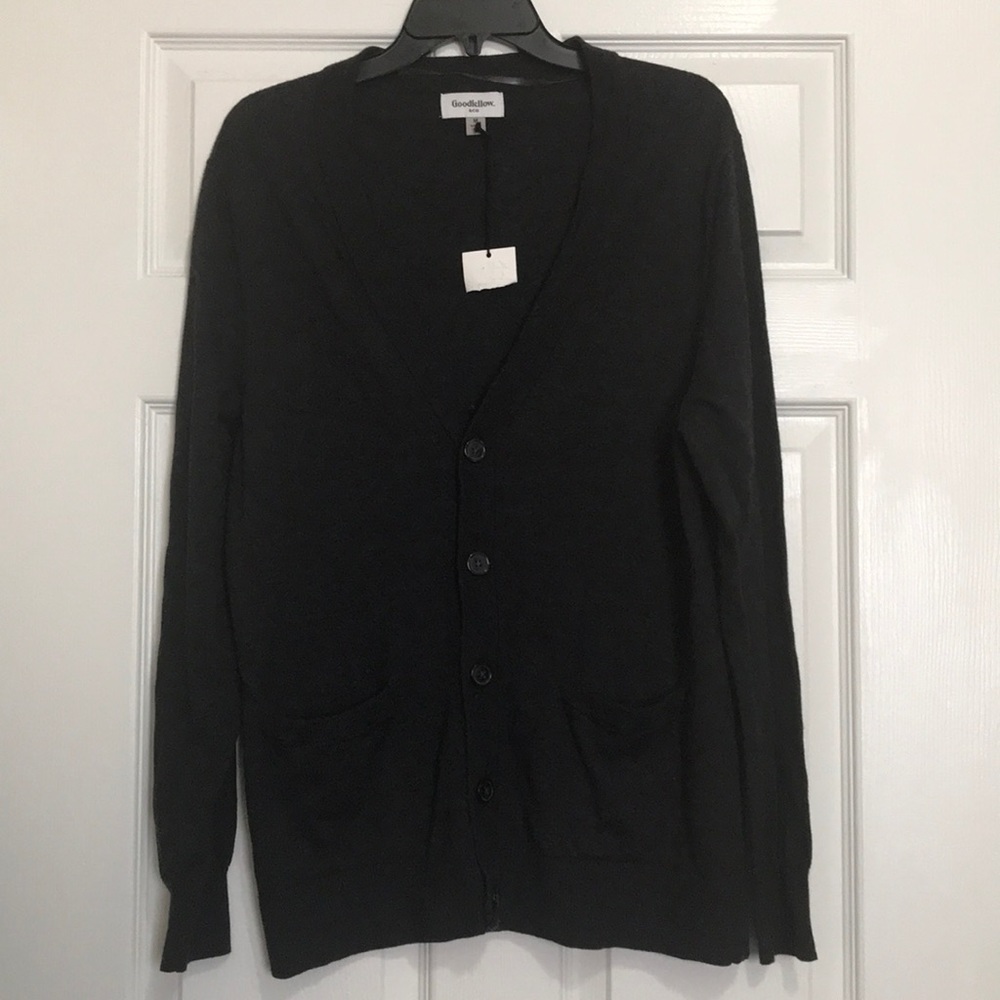 NWT Goodfellow & Co black cardigan size M